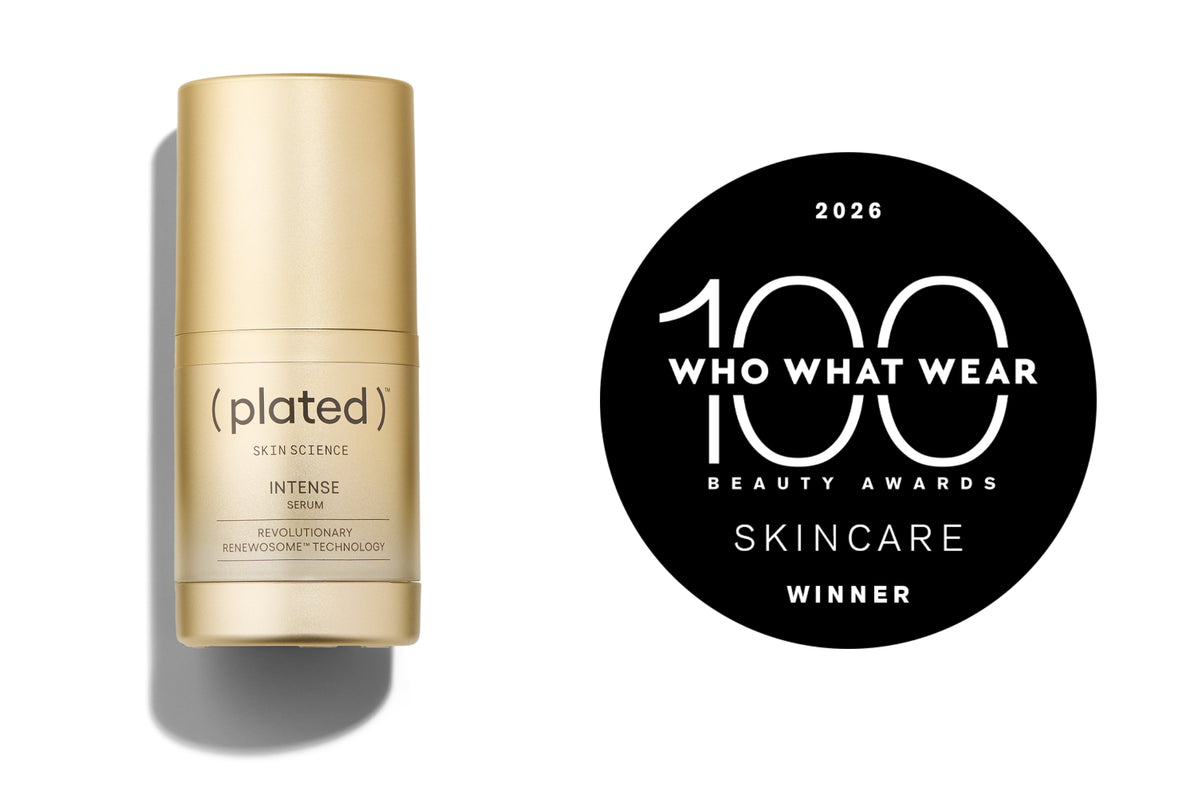 INTENSE Serum with the 2026 Who What Wear 100 Beauty Awards Skincare Winner badge